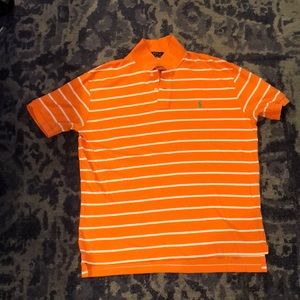 Polo RL orange striped polo